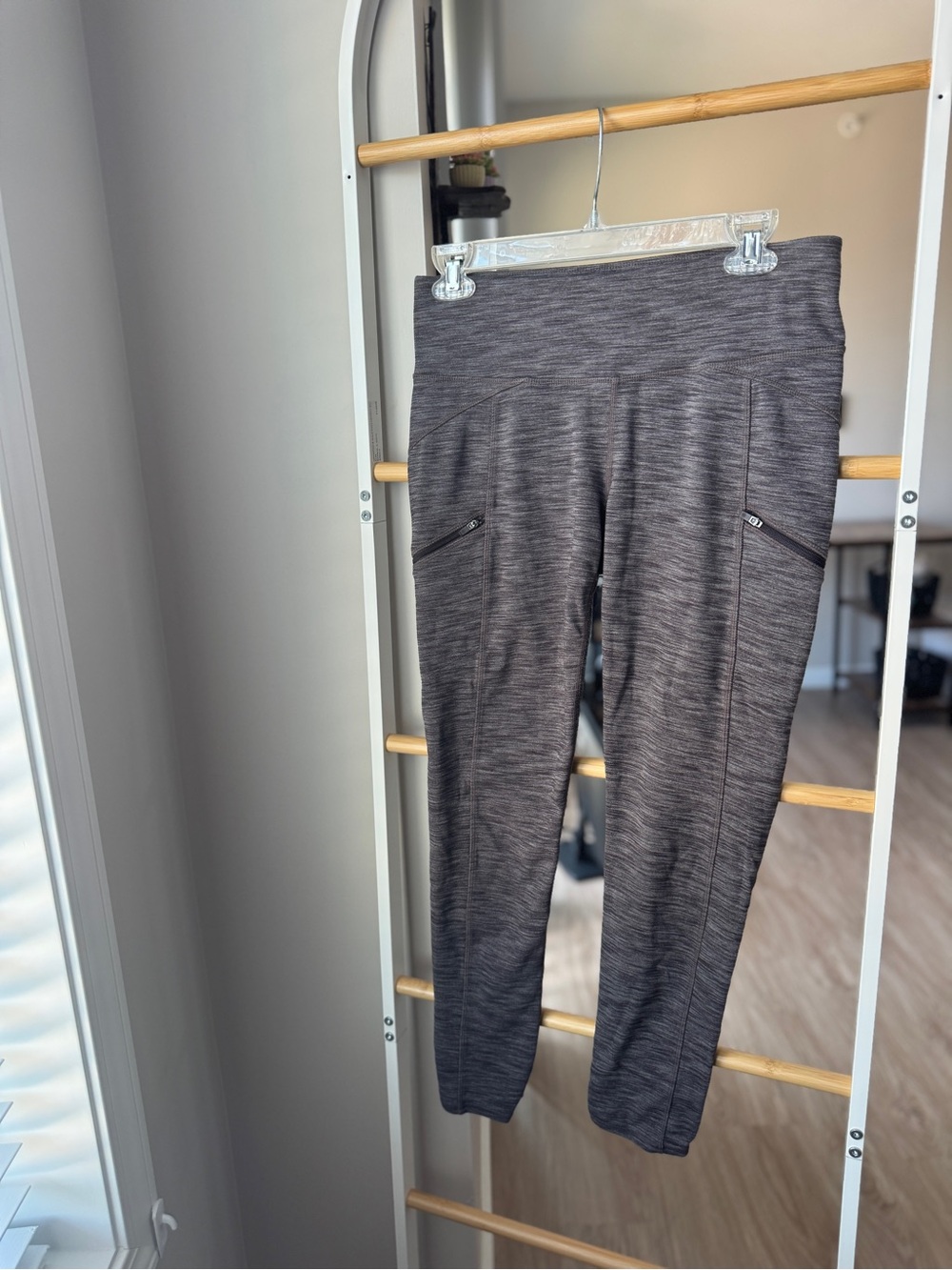 Athleta Heathered Charcoal Gray High-Rise Performance Leggings